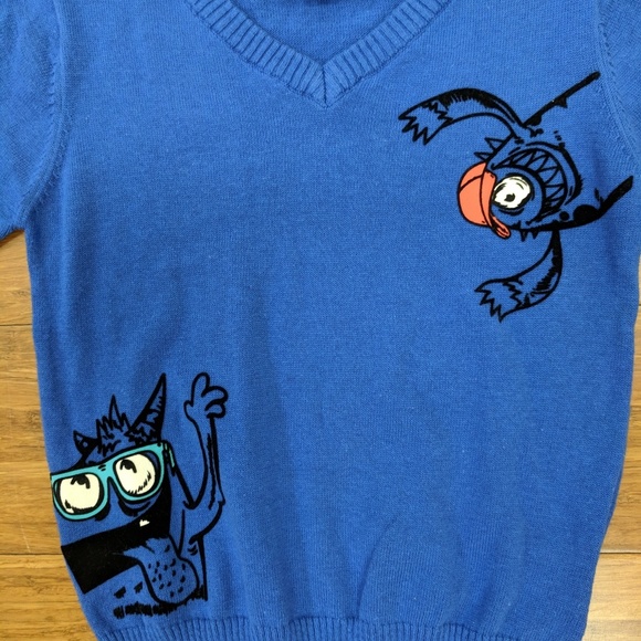 SOLD 🚨SOLD 🚨 SOLD Andy & Evan Blue Monster Sweater - Picture 5 of 6
